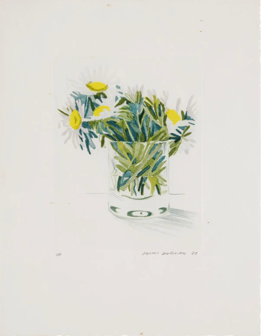 David Hockney,Marguerites,1973