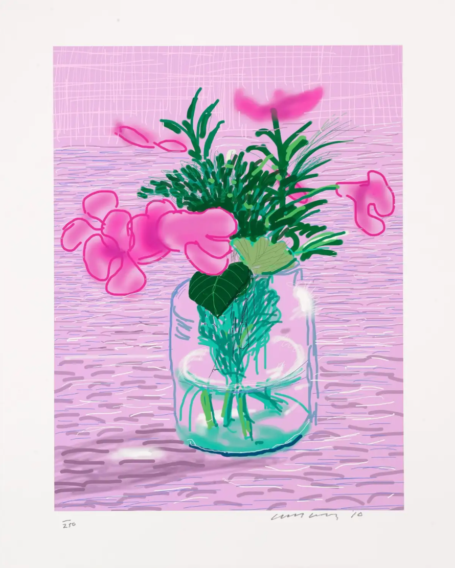 David Hockney,Lilacs,2010
