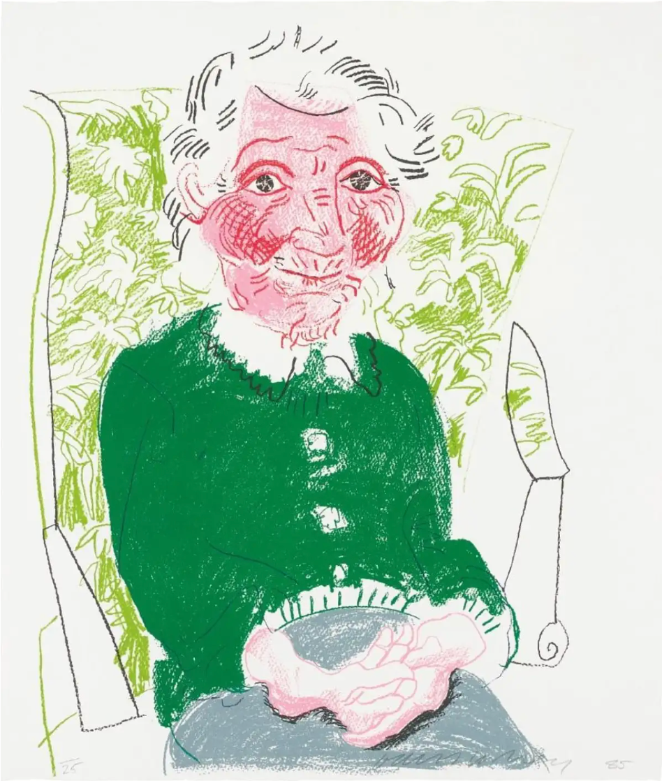 David Hockney, Portrait Of Mother I,1985