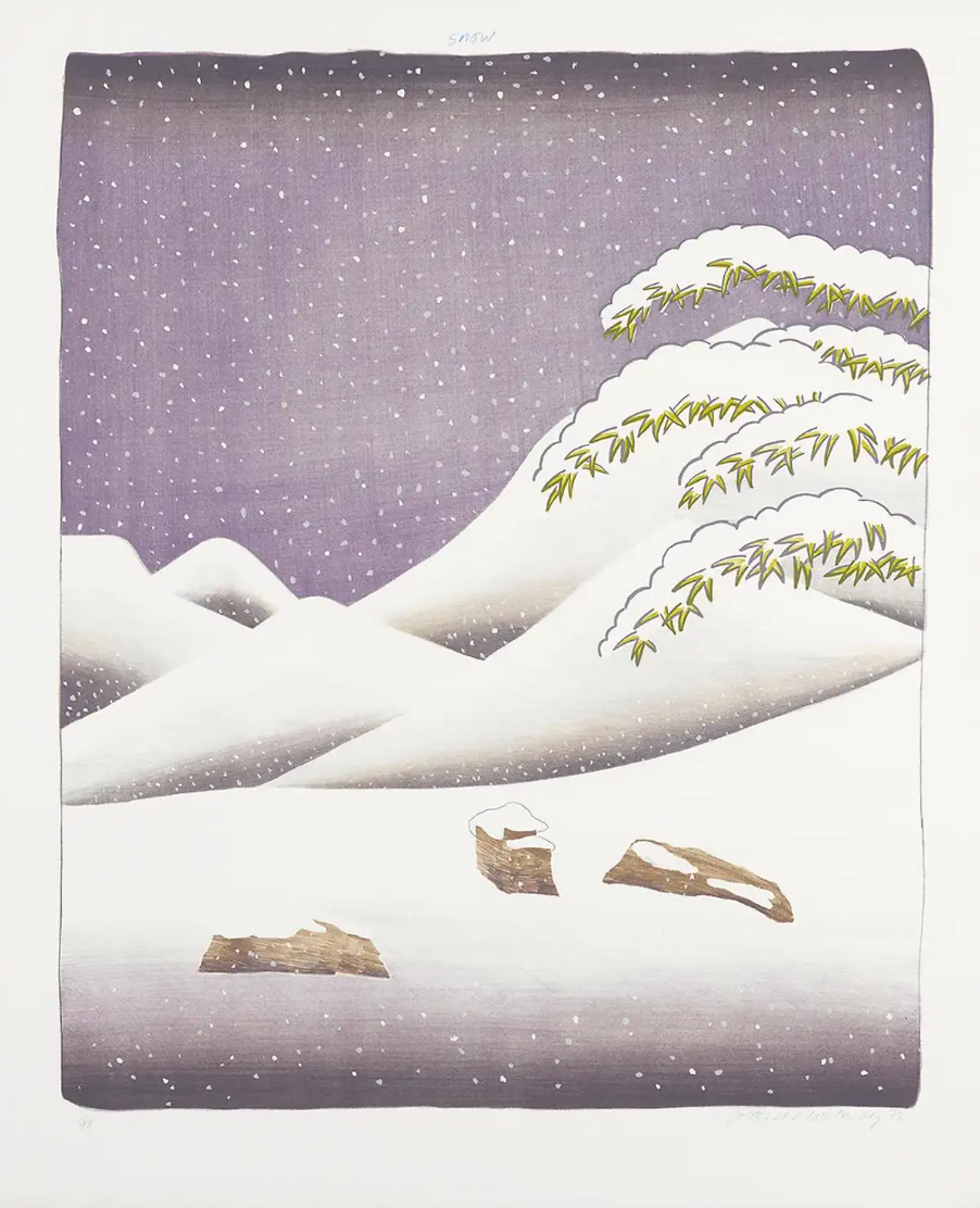 大衛霍克尼，《雪》，1973